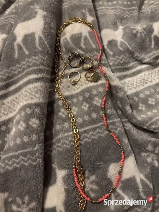 Naszyjnik z pierścionkami sprzedam