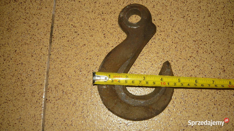 Hak stalowy 15 T ucho 22 mm do liny stalowej Sokółka