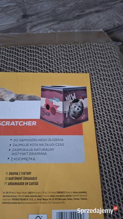 Drapak domek kota tekturowy kocimiętka śląskie Bytom