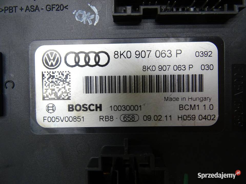 MODUŁ STEROWNIK KOMFORTU 8K0907063P AUDI A4 B8 małopolskie