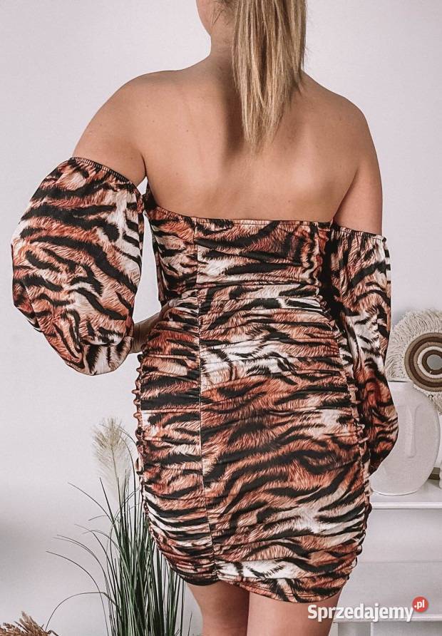 Sukienka Mini Keira W Panterkę Panterka Nowy Kawęczyn