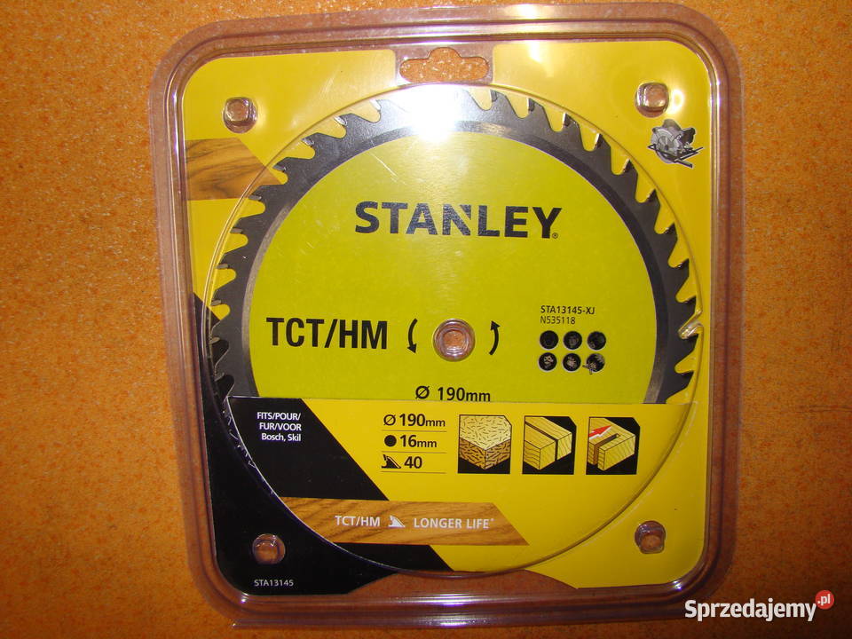 Piła tarczowa widiowa STANLEY fi 190 x fi 16 x Bielsko-Biała sprzedam
