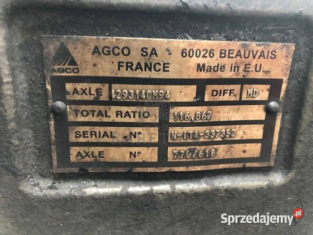 Massey Ferguson 8650 CZĘŚCI Oś Przednia Jastrzębniki sprzedam