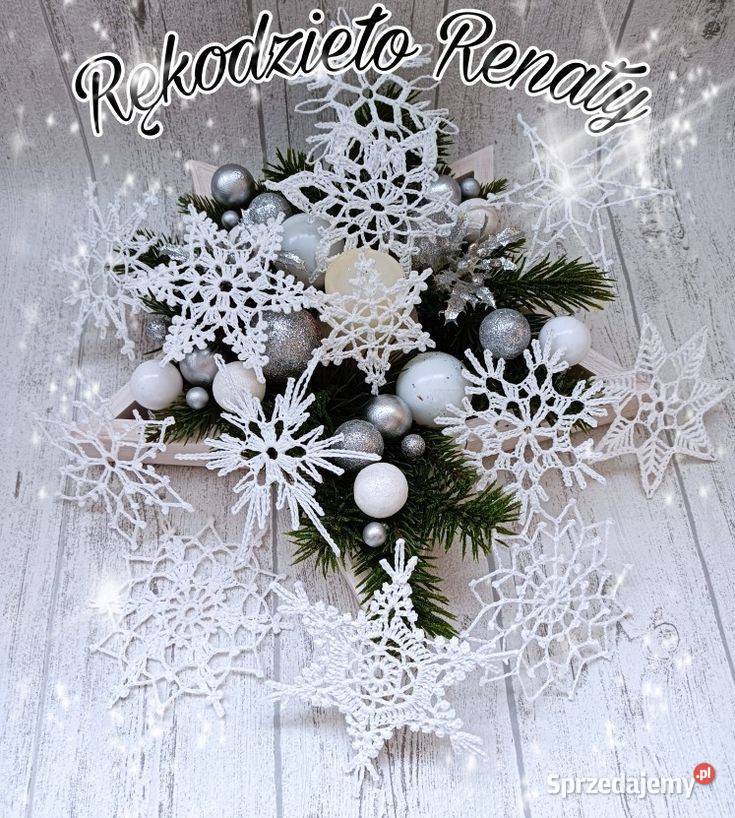 Szydełkowe gwiazdki komplet 12 ozdoby choinkowe Warszawa sprzedam