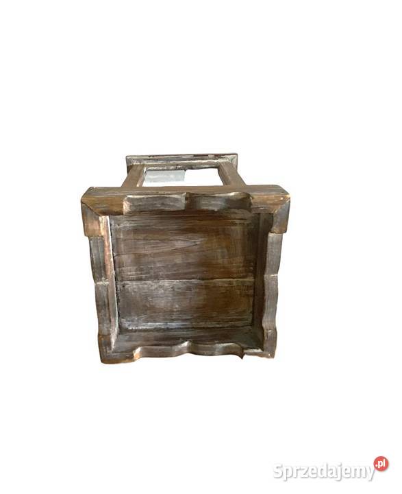 Drewniany lampion świecznik Warszawa