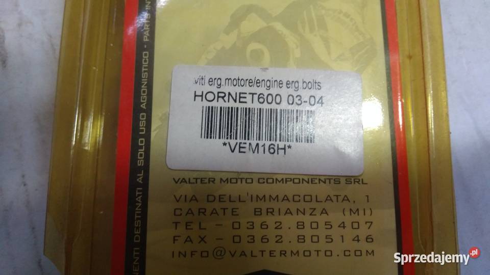 Zestaw śrub śruby silnika Honda Hornet 600 0304 Bielsk Podlaski sprzedam