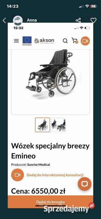 Wózek inwalidzki specjalny Warszawa