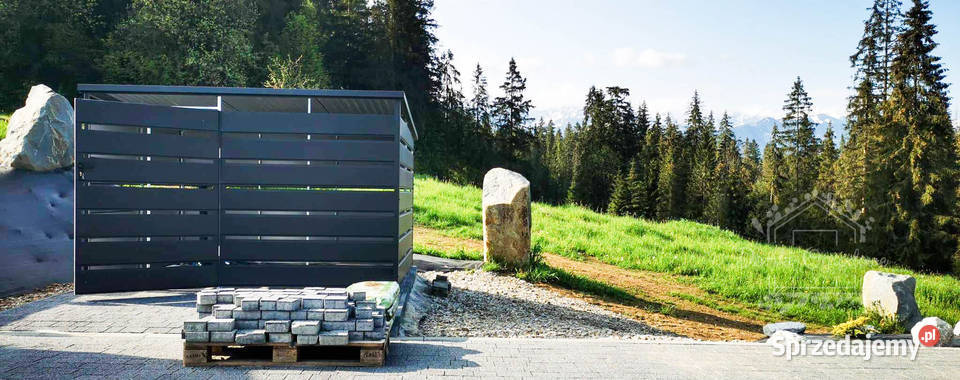Wiata śmietnikowa spad tył 25x15m Antracyt Ruda Śląska