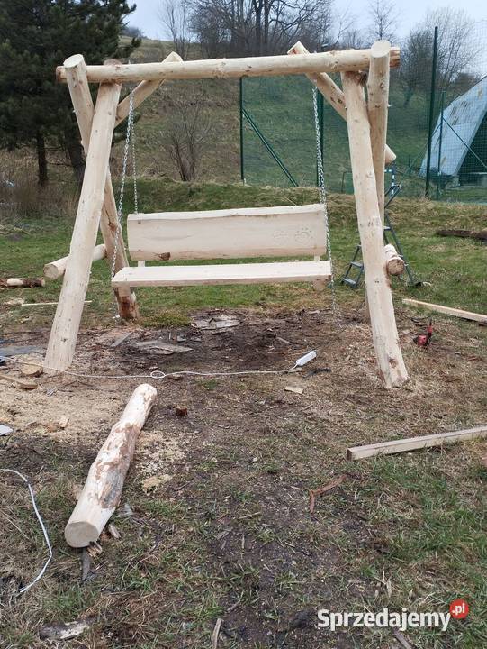 Huśtawka ogrodowa drewniana Sól sprzedam