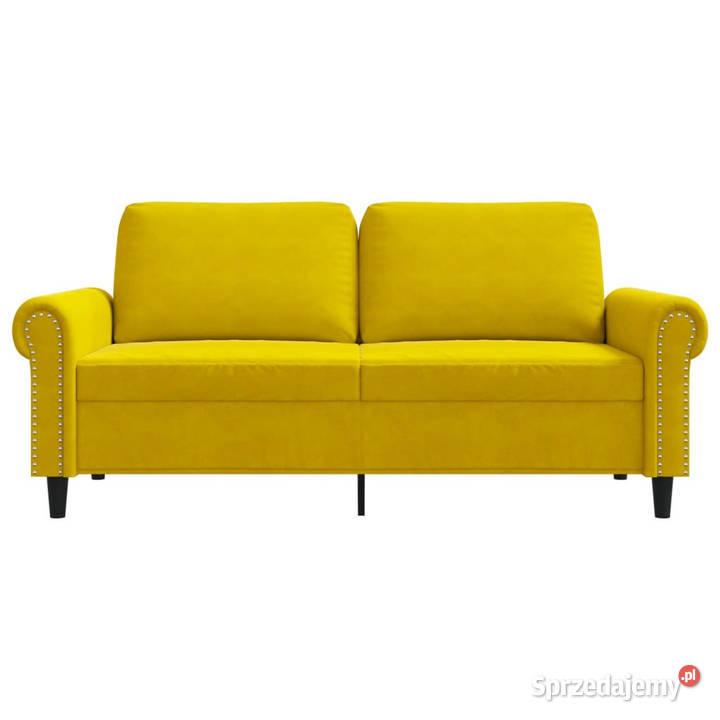 Sofa 2osobowa żółta 140 tapicerowana aksamitem Warszawa