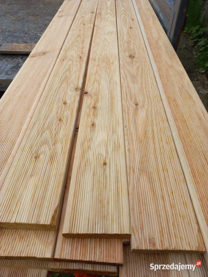 Deska tarasowa ryflowanagładka Modrzew Jabłoń Kościelna