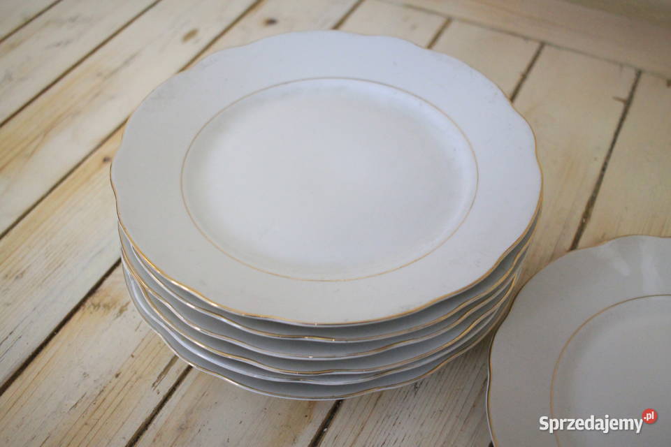 Talerze płytkie MONOPOLI ITALY Vintage 7 sztuk śląskie Pszczyna sprzedam