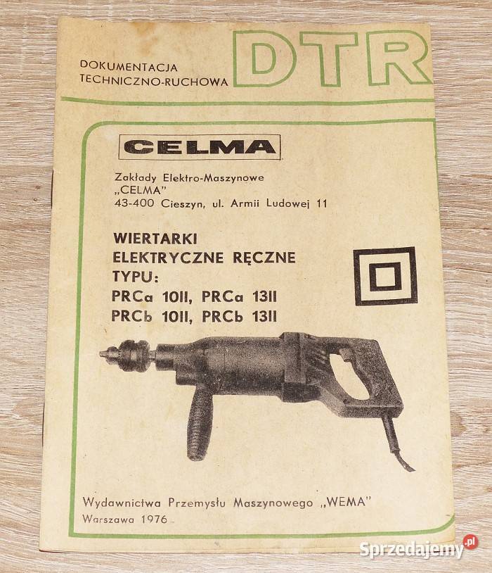 Wiertarka CELMA PRCb 13II 220 V 380 W uchwyt 13 Gliwice