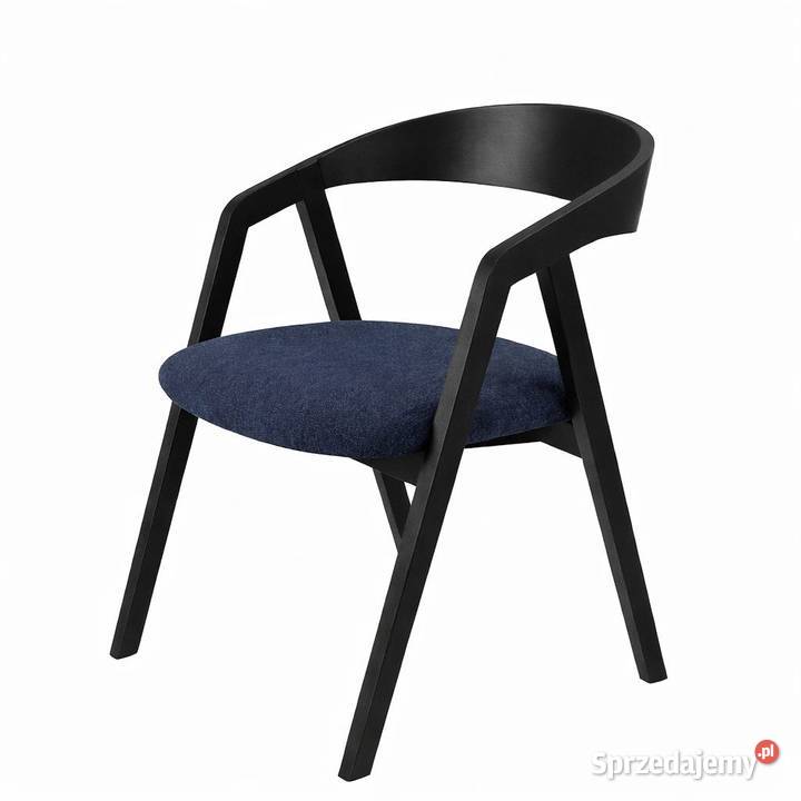 Krzesło Drewniane Tapicerowane Granatowy KDD58