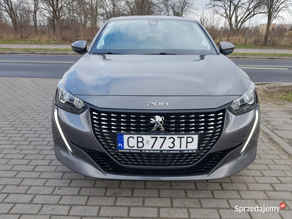 Peugeot 208 12 Benzyna Klima Zarejestrowany szary kujawsko-pomorskie Włocławek