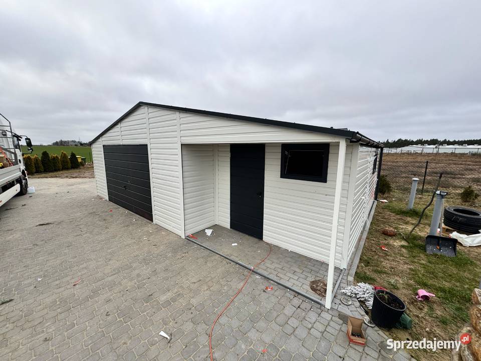 Garaż blaszany hala wiata 9x7 wyższy producent pomorskie Czersk