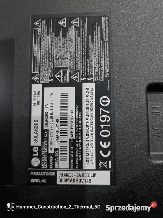 Telewizor LG 39 39cale kujawsko-pomorskie Nakło nad Notecią