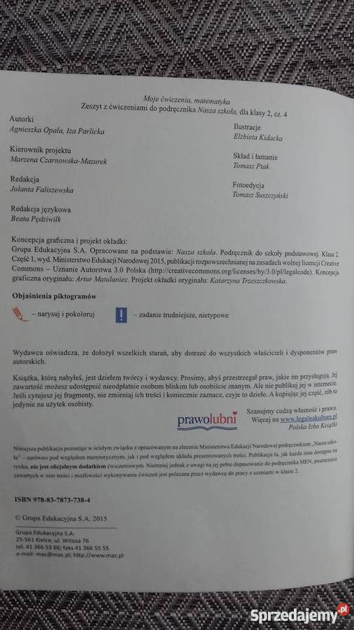 Moje ćwiczenia matematyka kl 2 Podręczniki mazowieckie Małkinia Górna