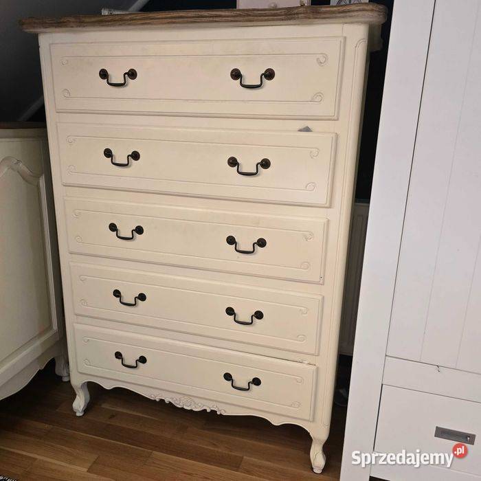 Meble retro ecru komplet łóżko Rydzyny sprzedam