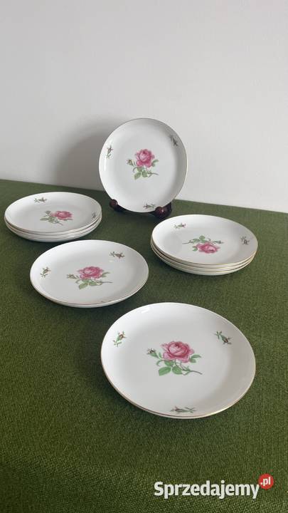 Talerzyki deserowe FRSTENBERG róża 9 sztuk Nowy Sącz