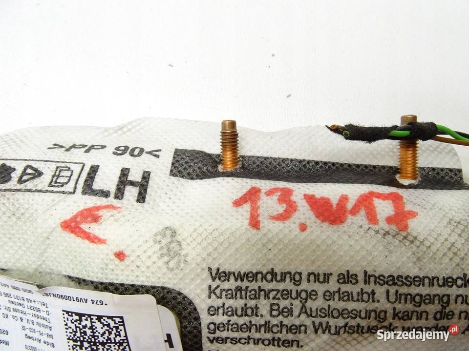 PODUSZKA POWIETRZNA AIRBAG LEWA TYŁ TYLNA KANAPY sprzedam