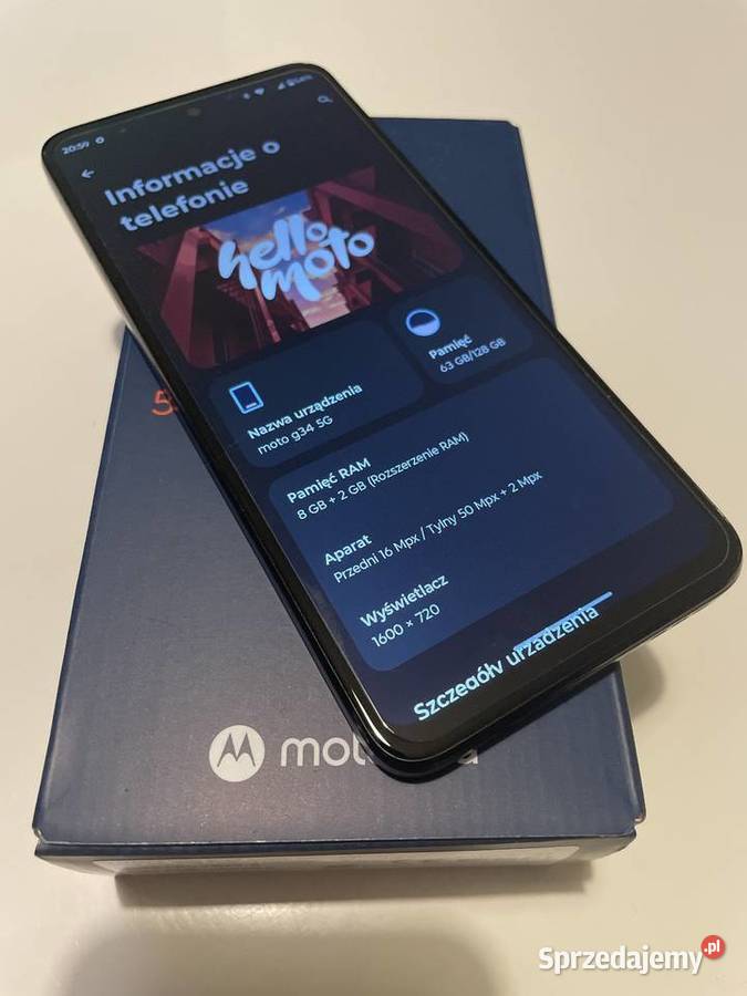 Motorola Moto G34 5G 8128 GB komplet gwarancja Warszawa