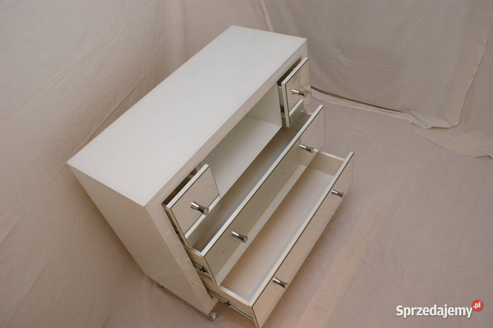Komoda lustrzana biała komoda z lustra