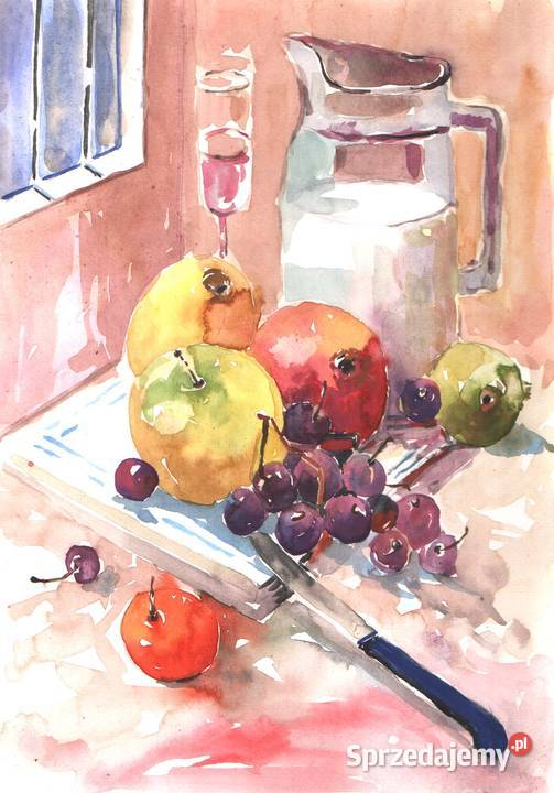 OBRAZ martwa natura akrylolejOWOCE Gryfów Śląski