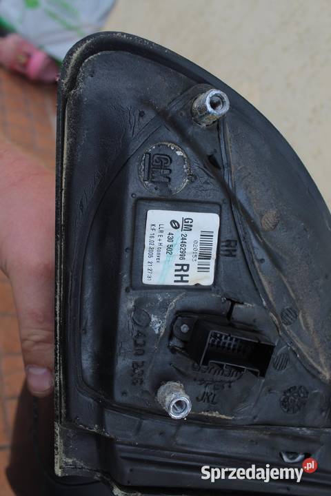 LUSTERKO PRAWE 5 PIN Z21B OPEL ASTRA H 24462996 osobowe