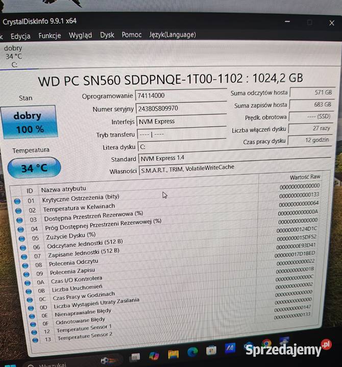 Laptop Asus X1505 OLED Włączony 27x Przepracował Warszawa