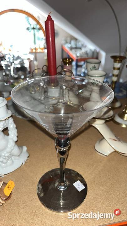 Kieliszek do szampana Nóżka srebrzona Czara jest Gdańsk