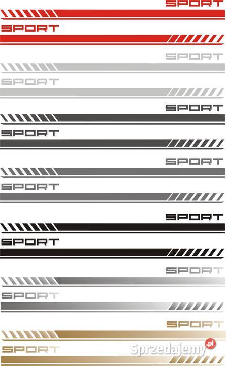 Uniwersalne Pasy Boczne 180 SPORT Naklejki na Kraków sprzedam
