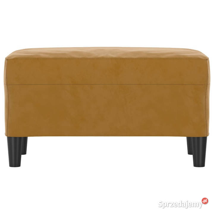 Ławka brązowy 70x35x41 tapicerowana aksamitem Warszawa