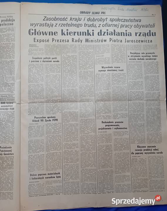 Trybuna Ludu 73 9847 piątek 27 marca 1976 r Koźminek sprzedam