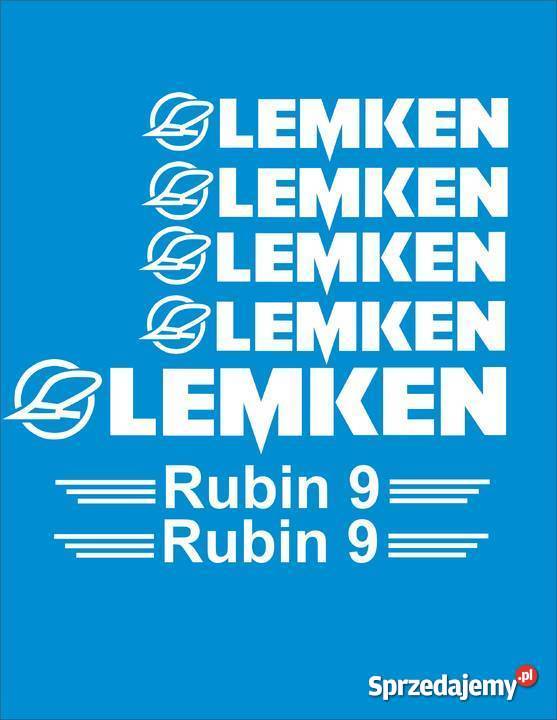 naklejki lemken rubin 9 Pozostałe Rolnictwo Jeżewo