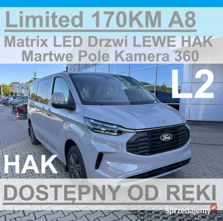 Ford Transit Custom Limited 170 A8 Kamera 360 Transit  Custom zachodniopomorskie Szczecinek sprzedam