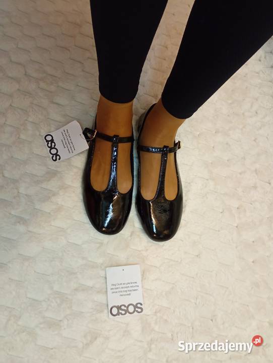 41 Asos Design Czarne baleriny z Londynu Nowe Kraków