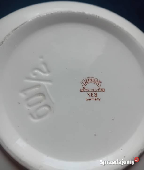 Fajansowa misa Steingutfabrik Colditz Sygnatura Koźminek