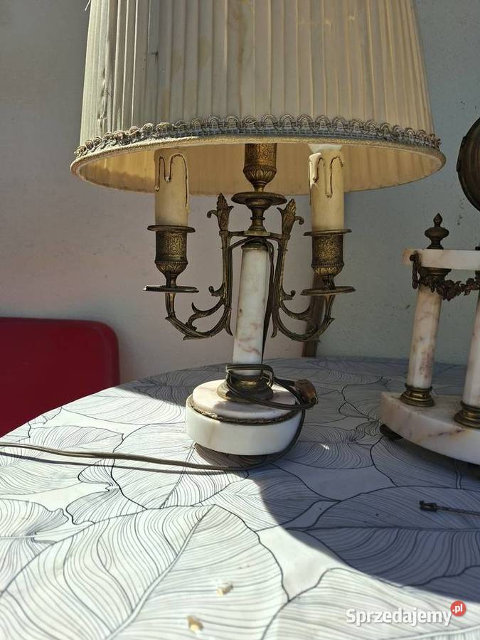 kominkowy zegar francuski plus dwie lampki nocne Rzeszów sprzedam
