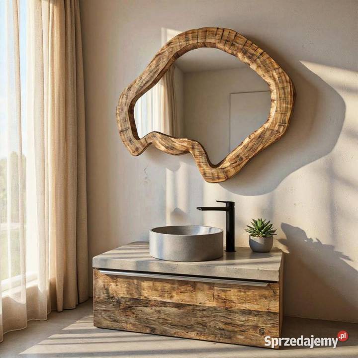 Drewniane lustro do nowoczesnej łazienki Rzeszów