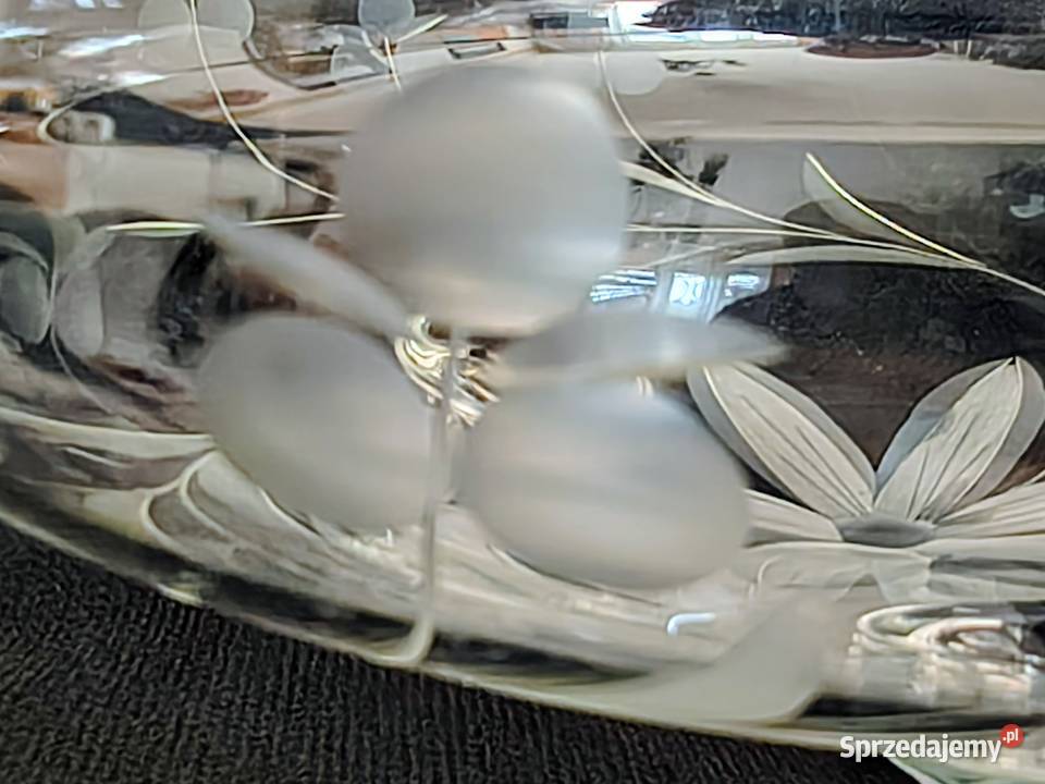 Przepiękna misa szklana szkło artystyczne Porcelana i szkło podkarpackie sprzedam