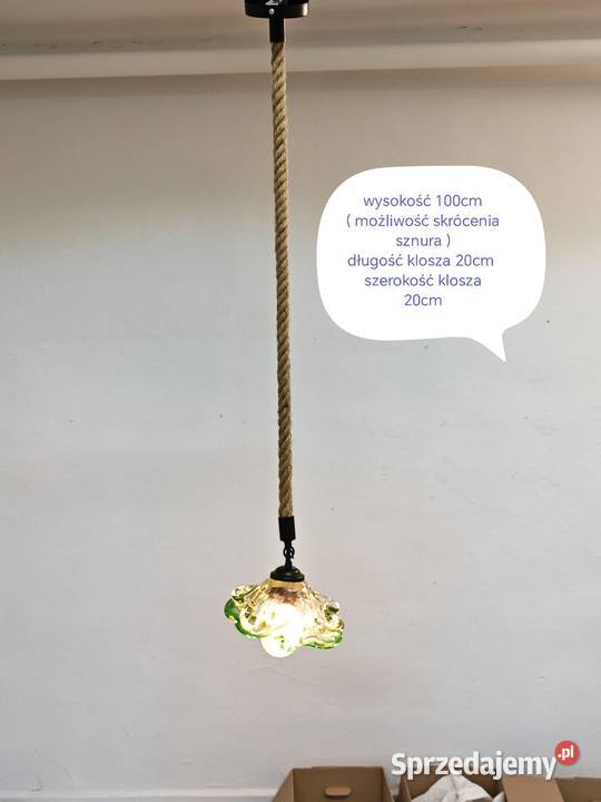 Lampa wisząca wykonana ze szkła Murano świętokrzyskie