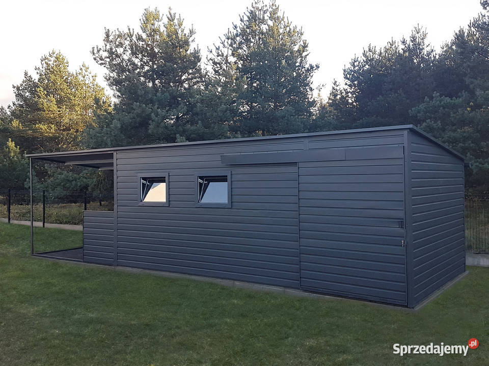 Domek ogrodowy 63m zadaszenie 33 m ciemny grafit lubelskie Lublin