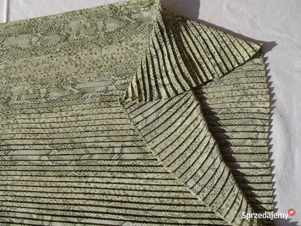 Spódnica plisowana wężowa khaki długa 42 44 Inny wzór Nowy Sącz