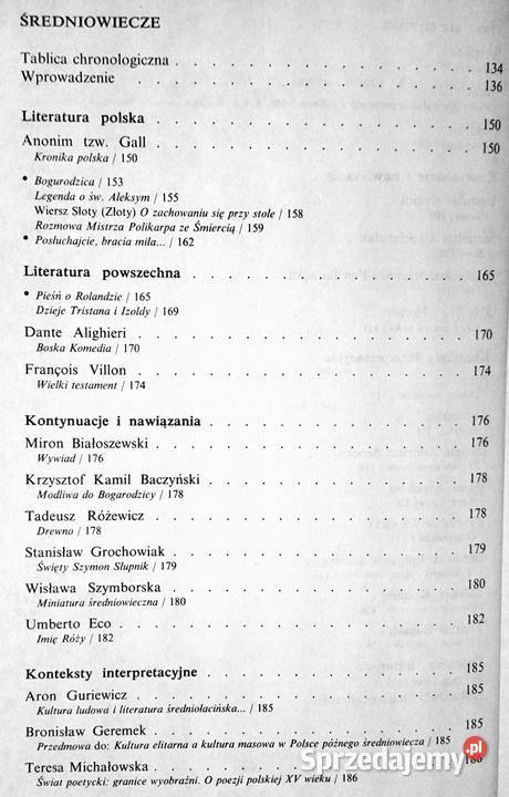Literatura Starożytność oświecenie Maria lubelskie Chełm sprzedam