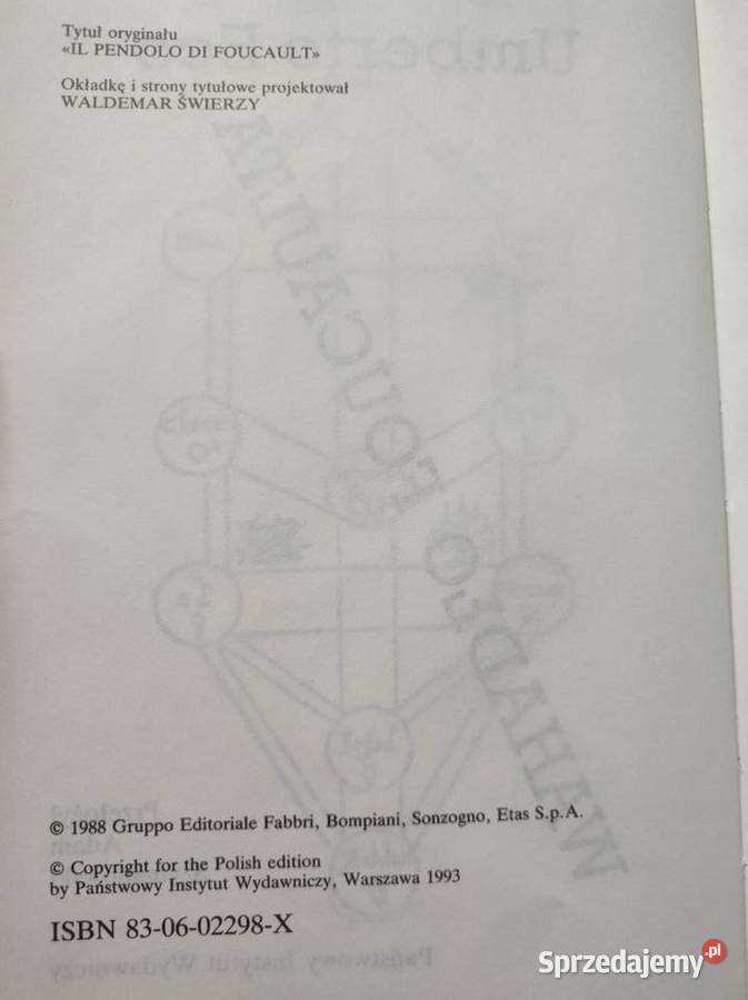 Wahadło Foucaulta Umberto Eco 666 Kielce