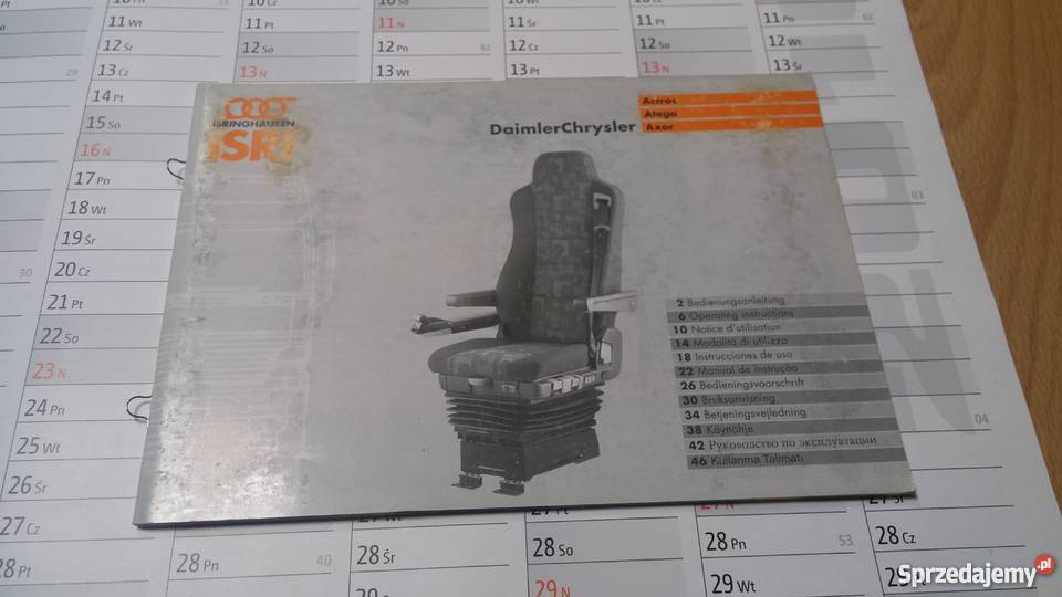 Intrukcja obsługi ISRI DaimlerChrysler Actros