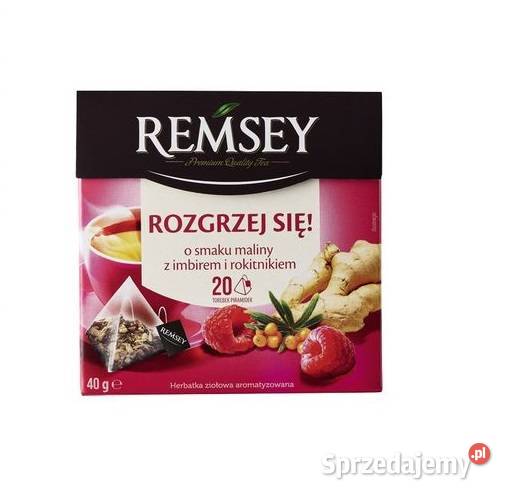 Herbata Remsey rozgrzej się owocowa imbir malina