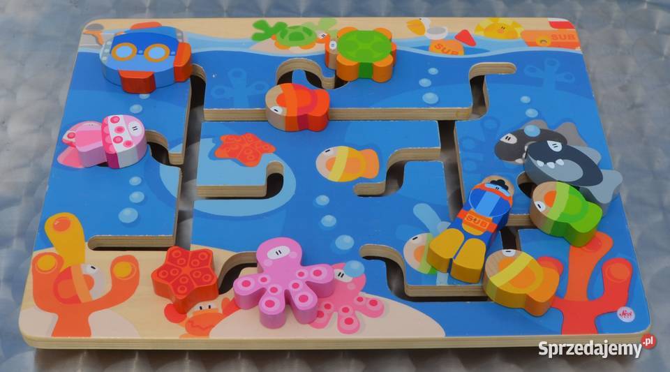 Zabawki drewniane Puzzle Levi Morski labirynt Edukacyjne Krosno