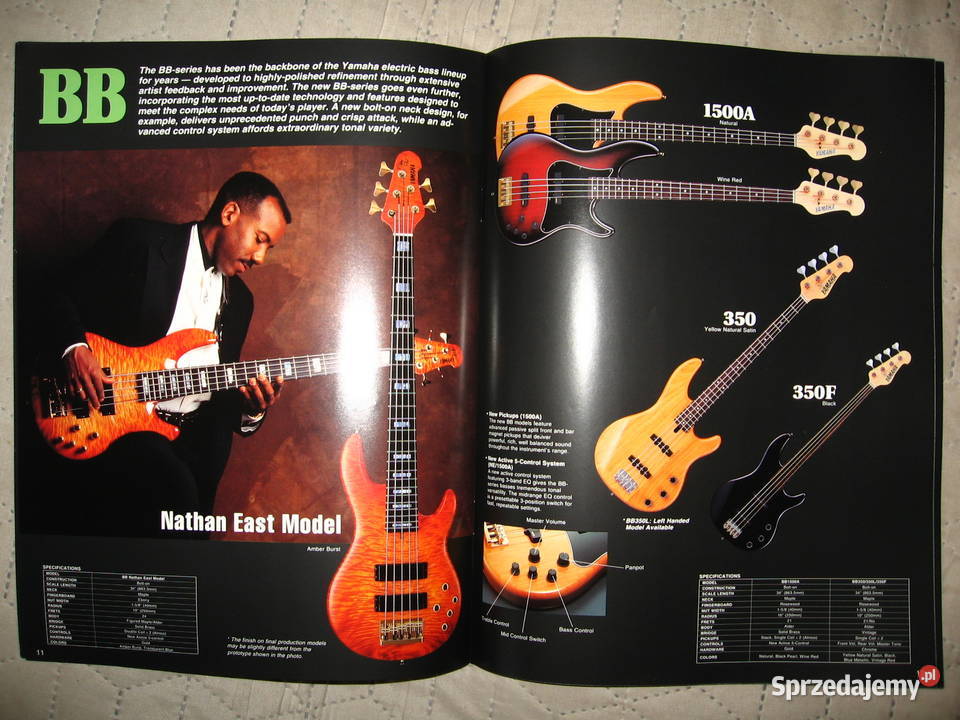 Yamaha Electric Guitars Basses Catalog 1994 Yamaha Gitary i akcesoria pomorskie